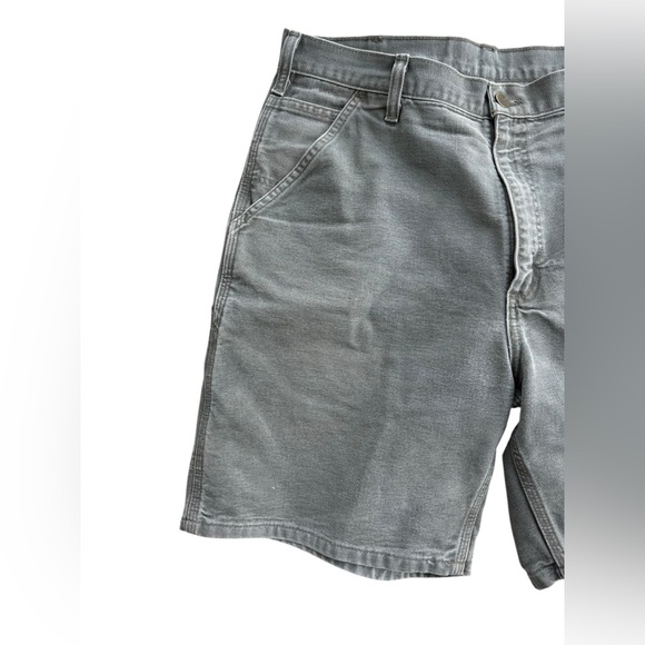 VTG Carhartt B25 Moss Green Carpenter Shorts 34W - Picture 4 of 11